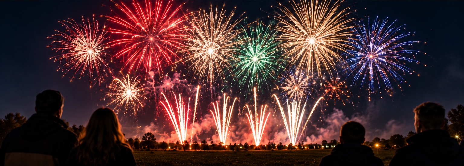 fejerverkai danguje